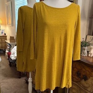 Eileen Fisher Mustard Striped Tunic